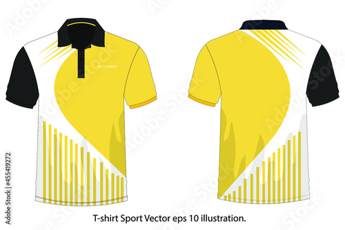 T shirt sport yellow on white background. Vector illustration eps 10.