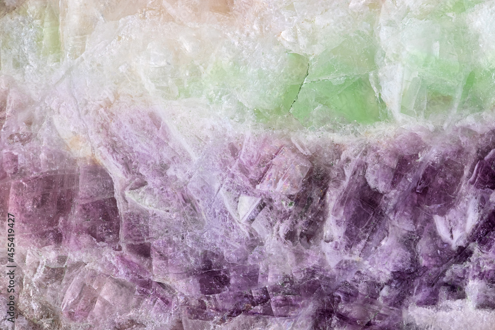 Obraz premium green and lilac fluorite macro texture