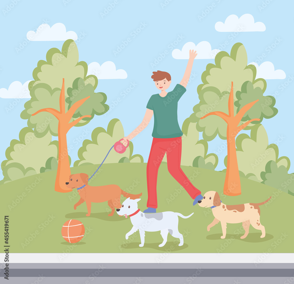 young with pet dogs young with pet dogs