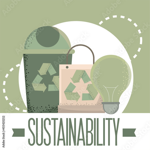 sustainability banner with icons