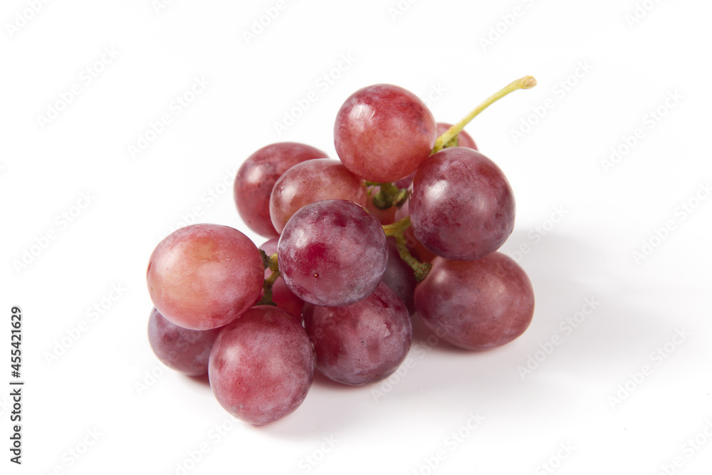 Red grape fruit isolated on white background.