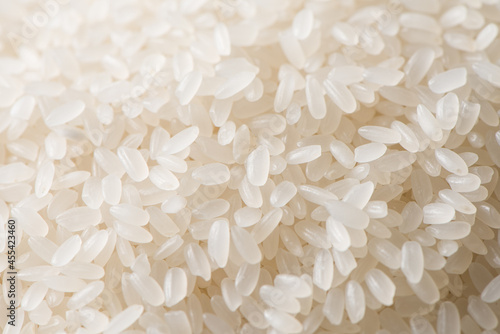 raw white rice textured background photo