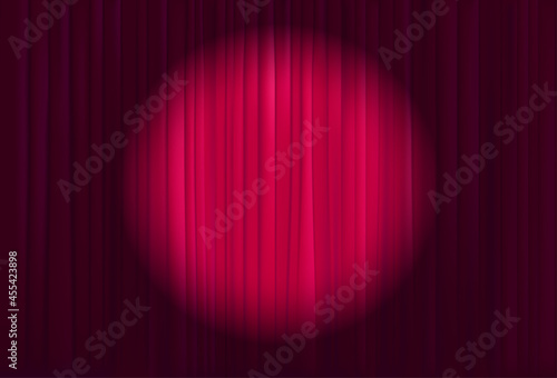 Cinema curtain with light beam