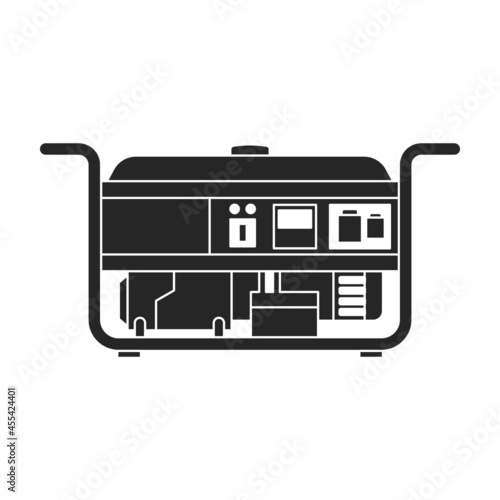 Generator vector icon.Black vector icon isolated on white background generator.