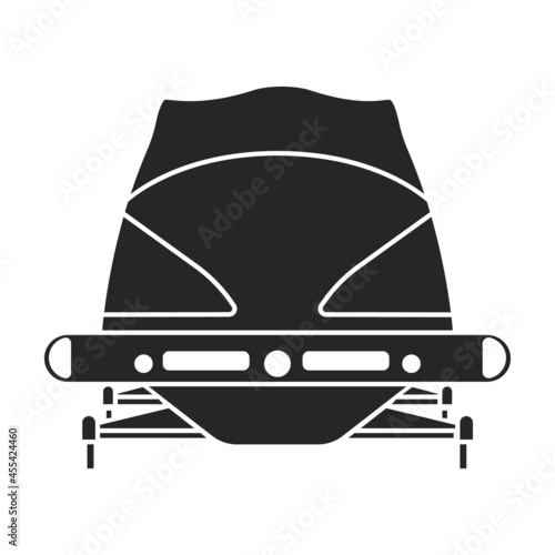Bobsled vector icon.Black vector icon isolated on white background bobsled.