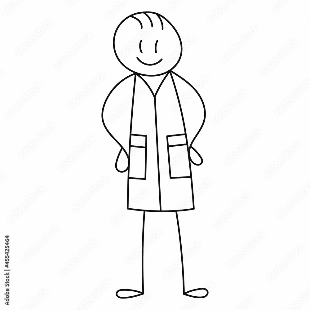 stick figure man doctor vector stick figure man doctor vector