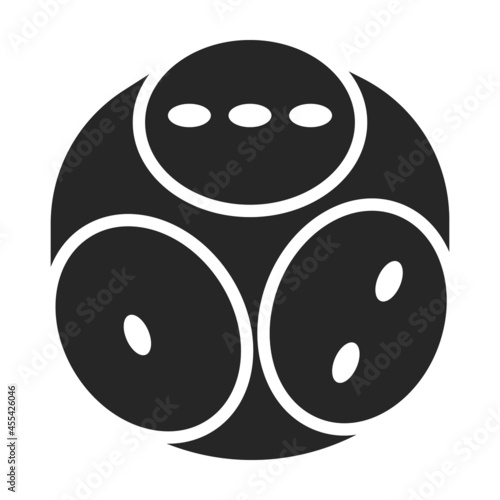 Game dice vector icon.Black vector icon isolated on white background game dice.