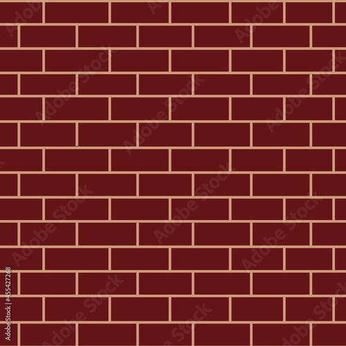 Brick wall seamless pattern. Vector illustration for background, wallpaper, wrapper, backdrop.
