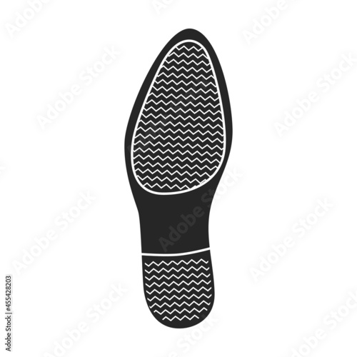 Footprint vector icon.Black vector icon isolated on white background footprint.
