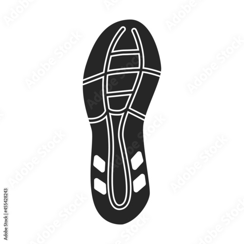 Footprint vector icon.Black vector icon isolated on white background footprint.