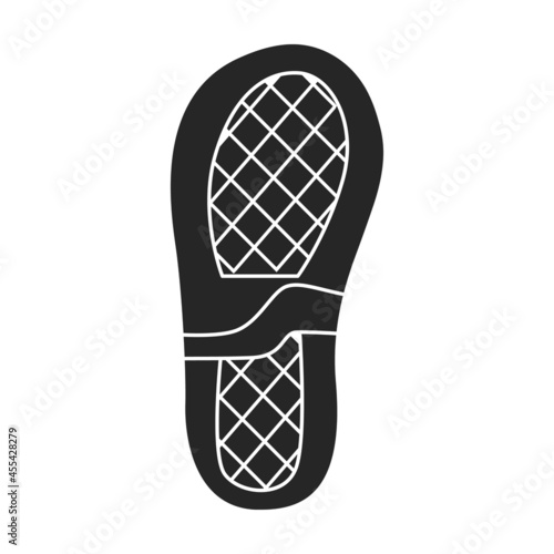 Footprint vector icon.Black vector icon isolated on white background footprint.