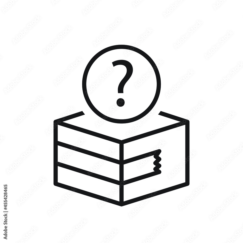 Box with question mark sign. vector illustration Stock Vector Adobe Stock