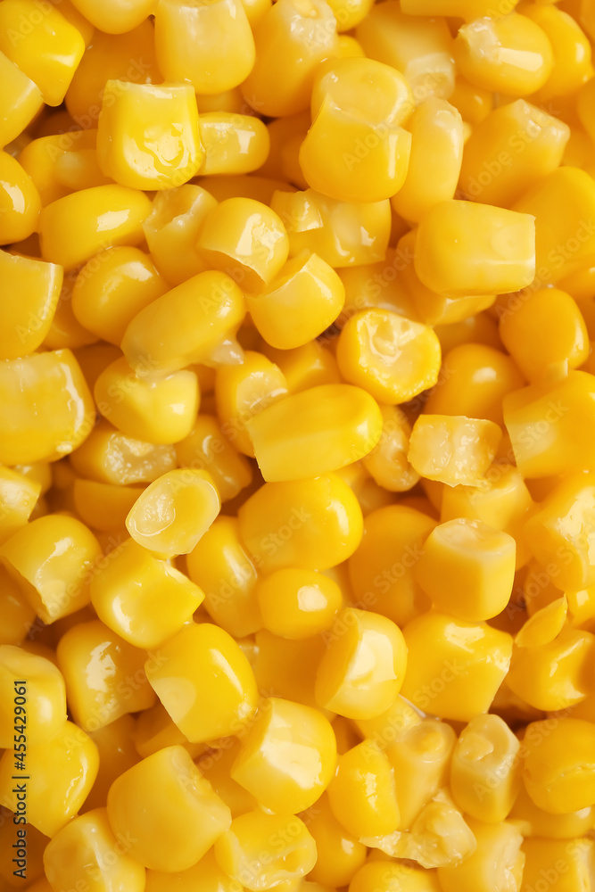 Canned corn kernels as background, closeup Canned corn kernels as background, closeup