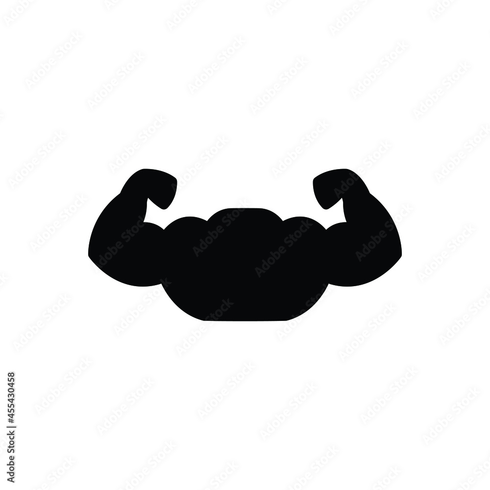 Black solid icon for arm Black solid icon for arm