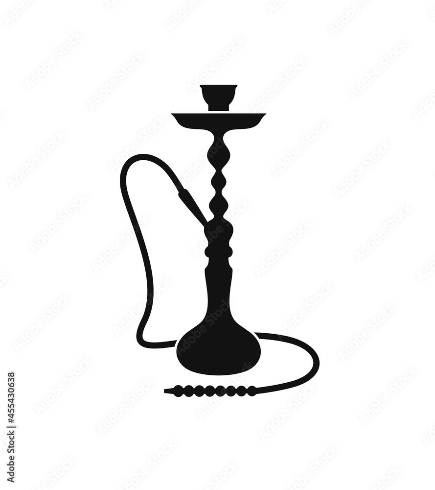 Hookah logo. Isolated hookah on white background