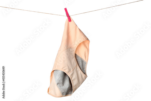 Clean peach underwear hangi...