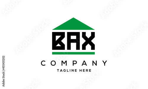 BAX three letters house for real estate logo design © sohag