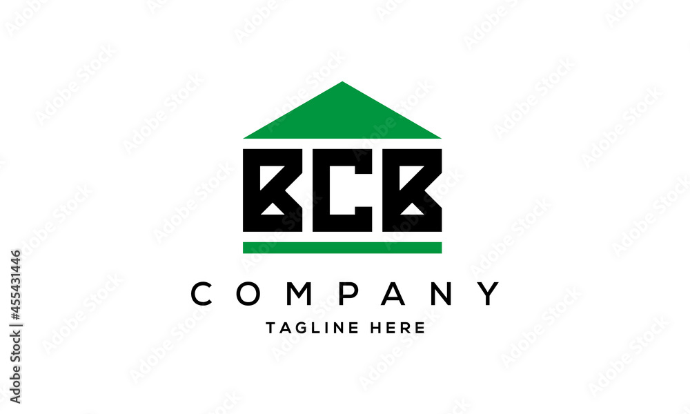 BCB three letters house for real estate logo design BCB three letters house for real estate logo design