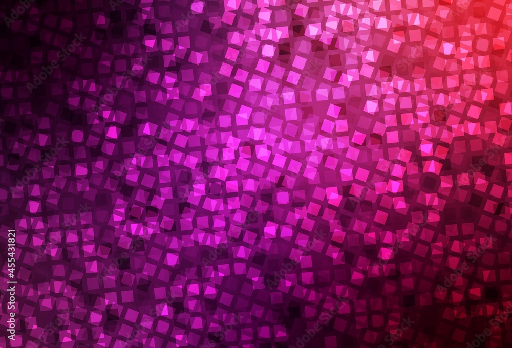 Dark Purple, Pink vector background with rectangles.