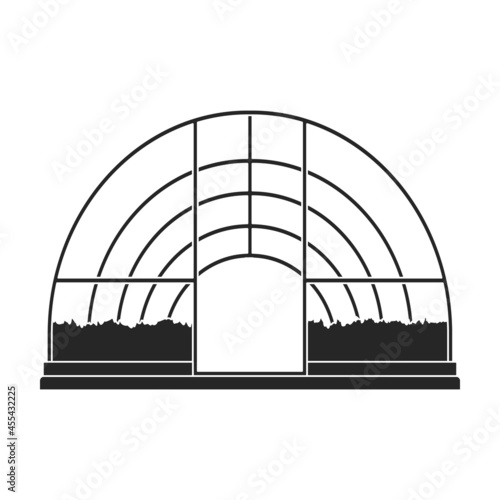 Greenhouse vector icon.Black vector icon isolated on white background greenhouse.