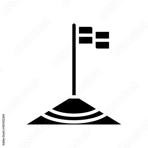 corner kick glyph icon vector. corner kick sign. isolated contour symbol black illustration