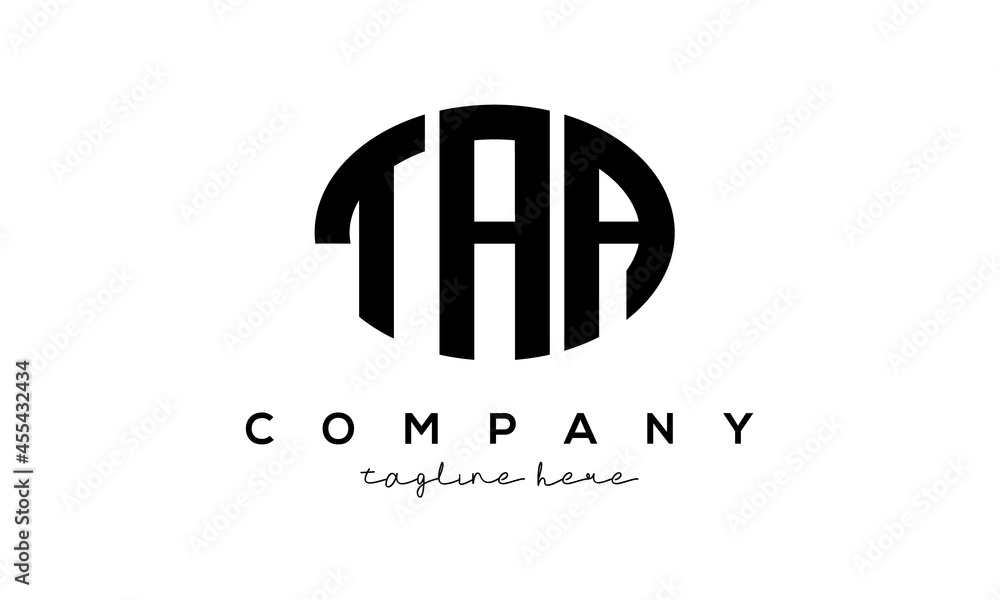 TAA three Letters creative circle logo design