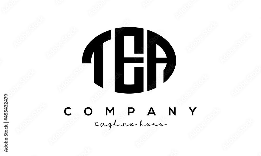 TEA three Letters creative circle logo design