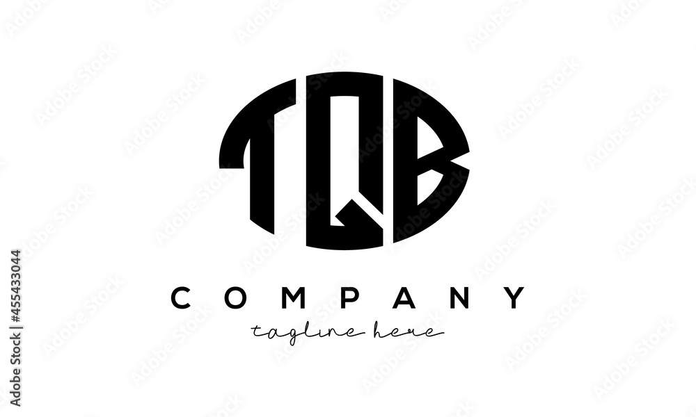 TQB three Letters creative circle logo design TQB three Letters creative circle logo design