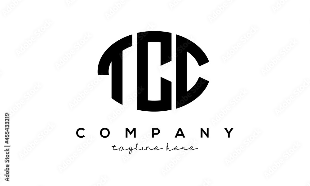 TCC three Letters creative circle logo design TCC three Letters creative circle logo design