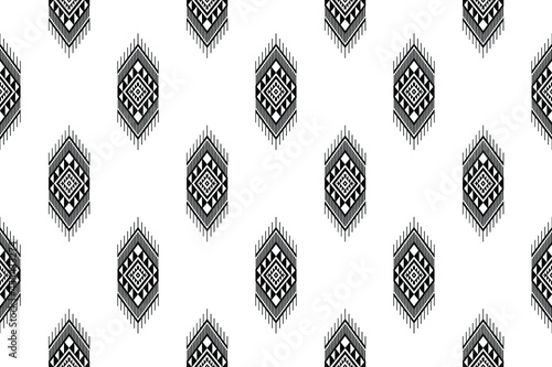 Aztec,Geometric ethnic oriental seamless pattern traditional Design for background,carpet,wallpaper.clothing,wrapping,Batik fabric,Vector illustration.embroidery style - Sadu, sadou, sadow or sado