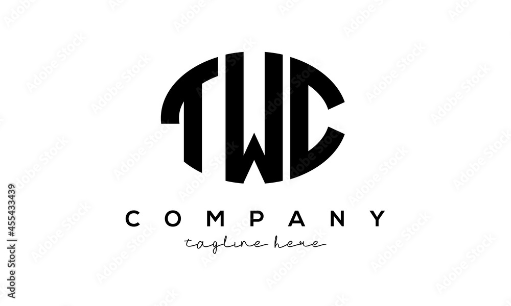 TWC three Letters creative circle logo design TWC three Letters creative circle logo design