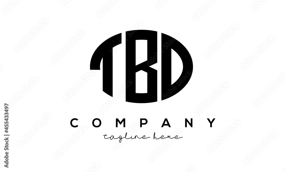 TBD three Letters creative circle logo design