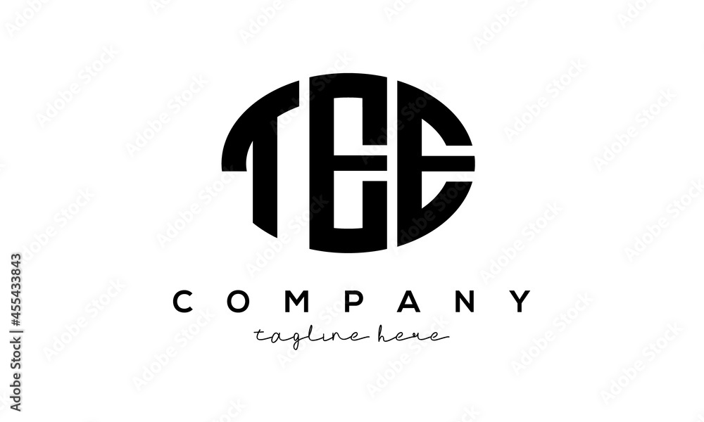 TEE three Letters creative circle logo design