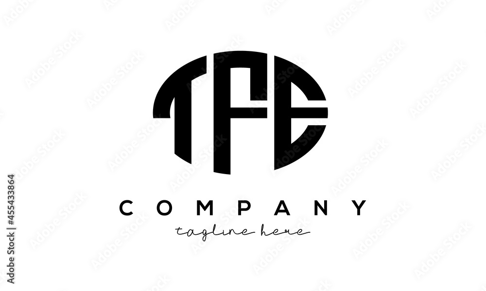 TFE three Letters creative circle logo design