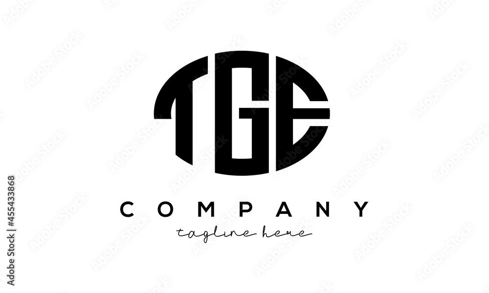 TGE three Letters creative circle logo design