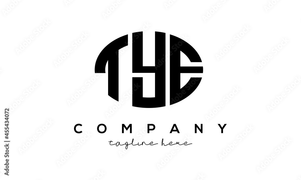 TYE three Letters creative circle logo design