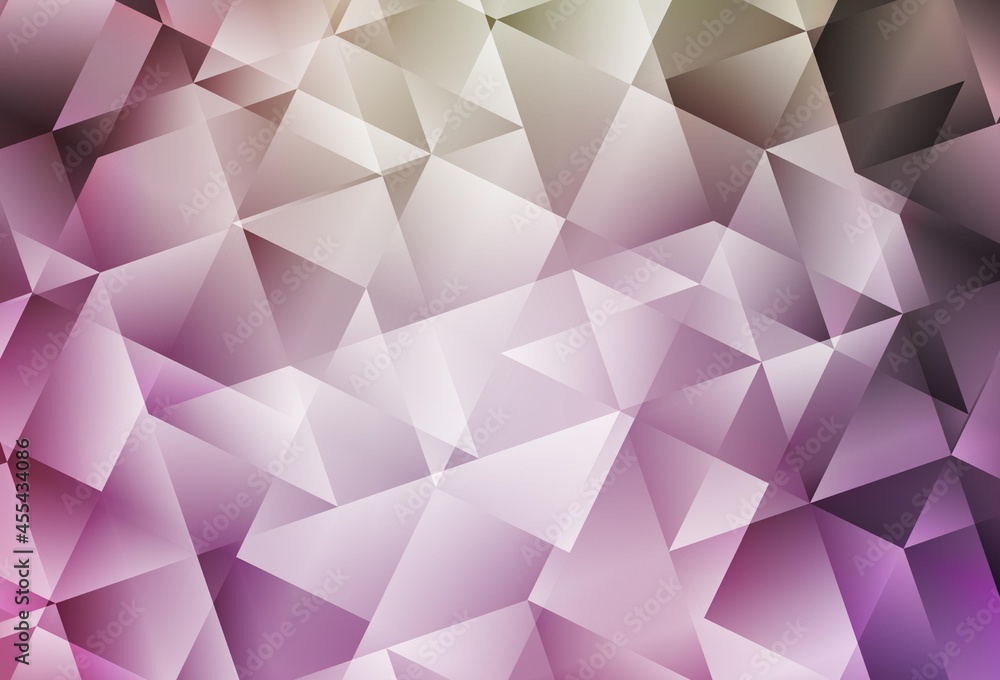 Light Pink, Green vector polygon abstract layout. Light Pink, Green vector polygon abstract layout.