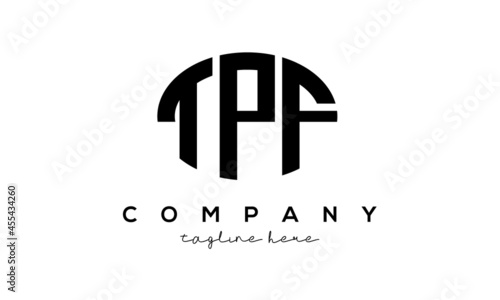 TPF three Letters creative circle logo design photo