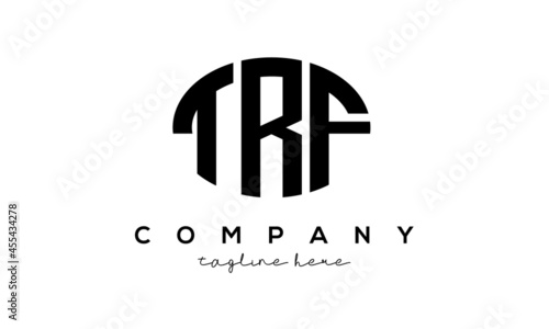 TRF three Letters creative circle logo design