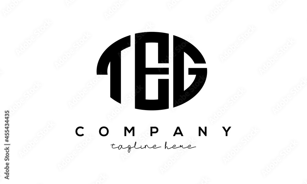 TEG three Letters creative circle logo design