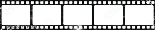 Grunge film strips collection. Old retro cinema movie strip. Video recording. Vector illustration.