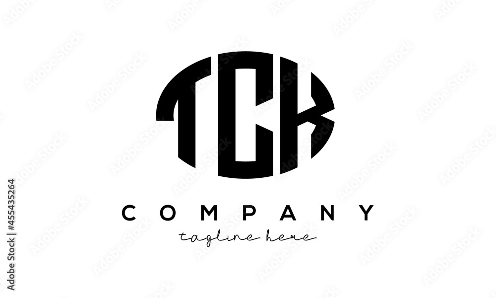 TCK three Letters creative circle logo design