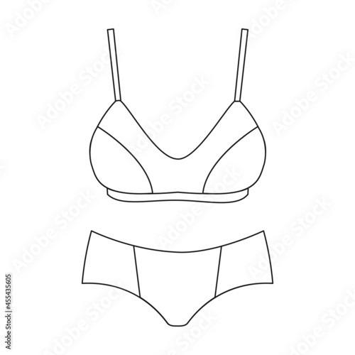 Underwear vector icon.Outline vector icon isolated on white background underwear.