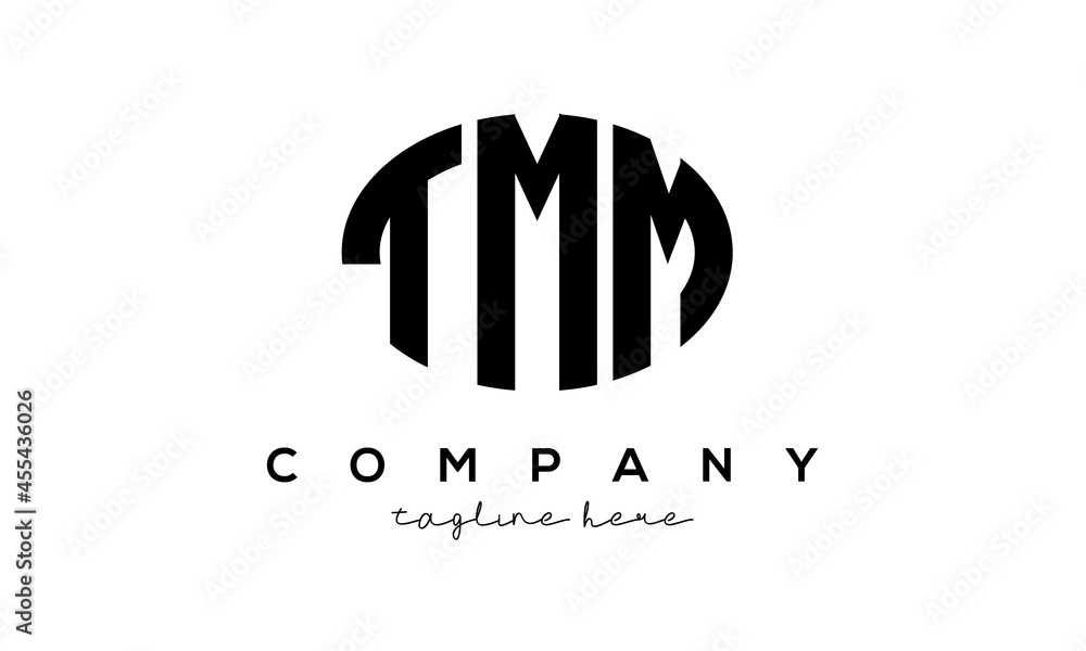 TMM three Letters creative circle logo design TMM three Letters creative circle logo design