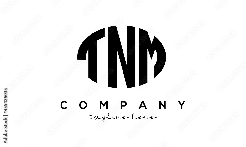 TNM three Letters creative circle logo design TNM three Letters creative circle logo design