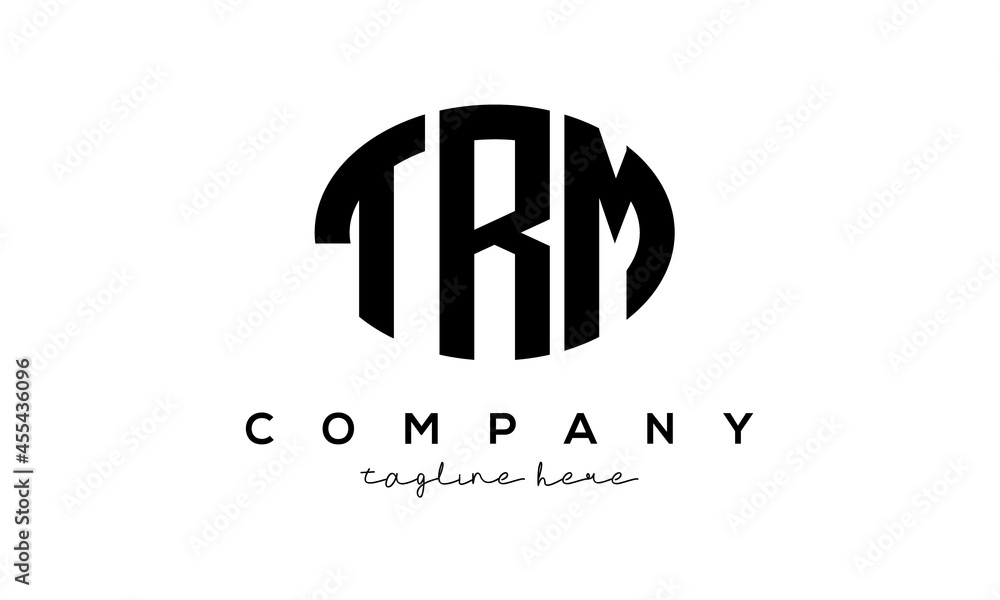 TRM three Letters creative circle logo design