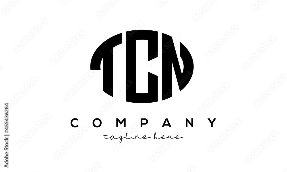 TCN three Letters creative circle logo design
