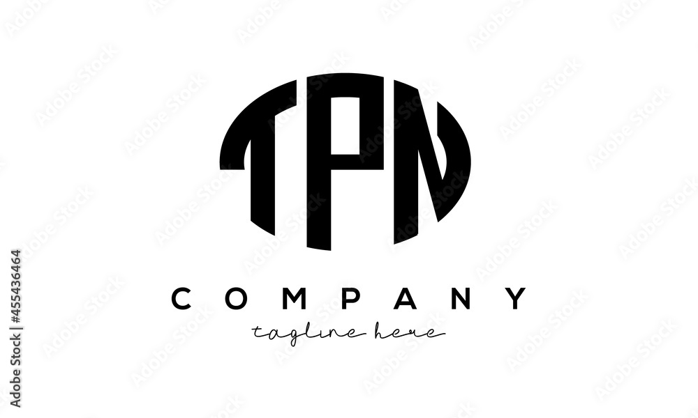 TPN three Letters creative circle logo design TPN three Letters creative circle logo design
