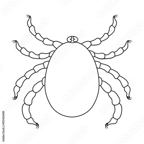 Parasites mite vector icon.Outline vector icon isolated on white background mite parasites.