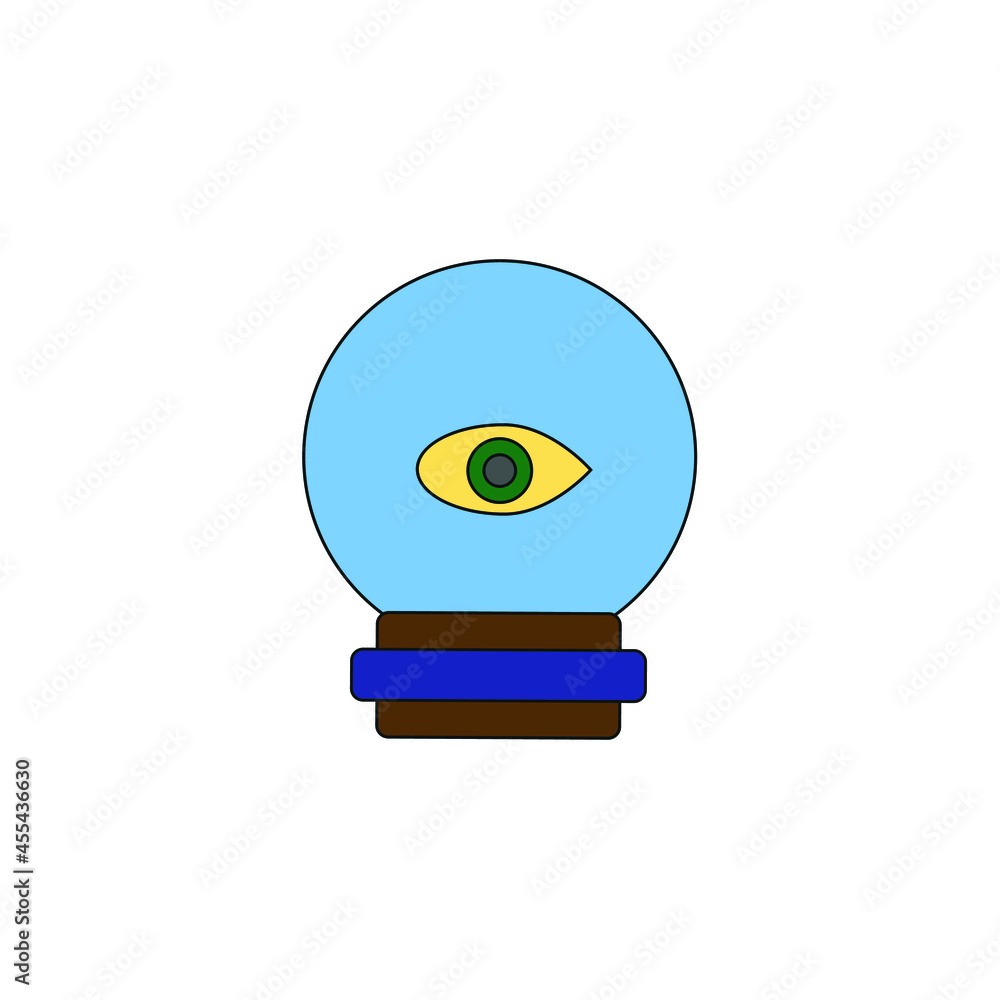 cartoon esoteric ball. Vector illustrations. icon